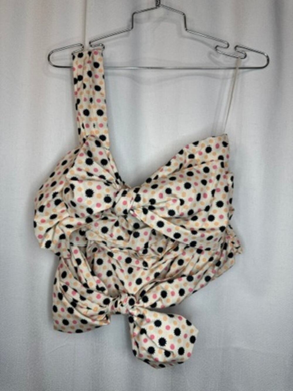 370. Maeve by Anthropologie One Shoulder Bow Crop Top Size 10 NWT